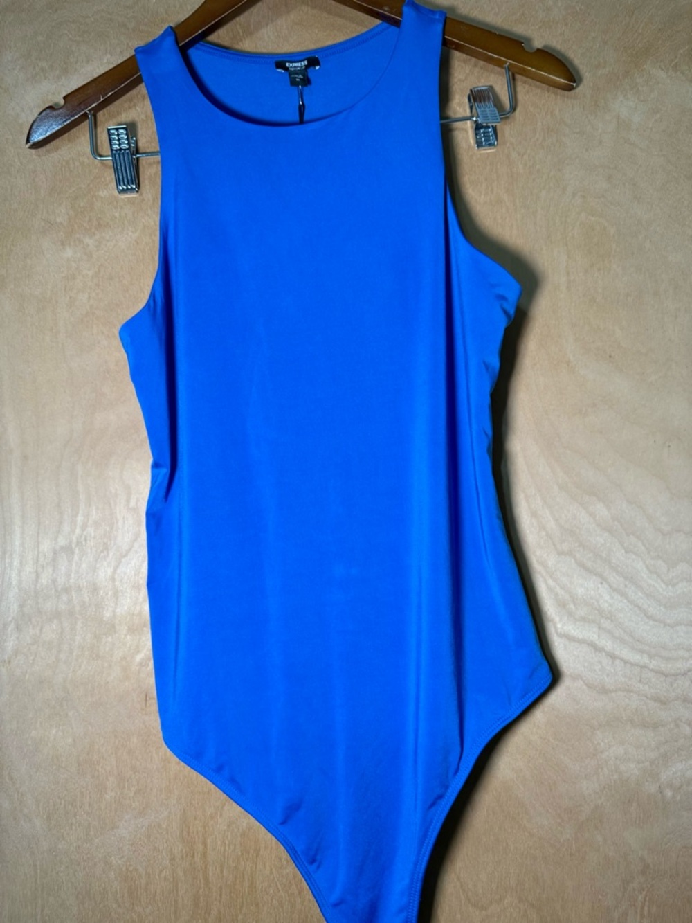 Express Royal Blue Sleeveless Tank Bodysuit